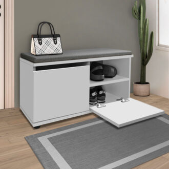 Alternative view of Παπουτσοθήκη Twain Megapap 8 ζευγών χρώμα λευκό 80x35x42εκ.