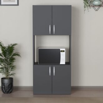 Alternative view of Ντουλάπα κουζίνας Armado Megapap χρώμα ανθρακί 60x32x140εκ.