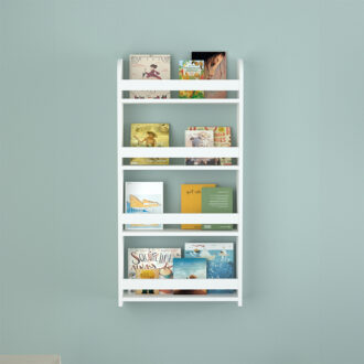 Alternative view of Επιτοίχια βιβλιοθήκη - ραφιέρα Montessori Megapap χρώμα λευκό 60x15x120εκ.