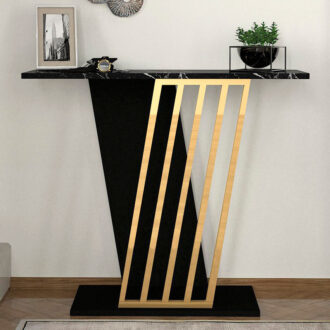 Alternative view of Κονσόλα Gravity Megapap χρώμα μαύρο εφέ μαρμάρου - χρυσό 90x29,6x76,8εκ.