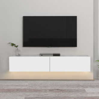 Alternative view of Έπιπλο τηλεόρασης επιτοίχιο Aristo Megapap με LED χρώμα λευκό 135x31,6x25εκ.