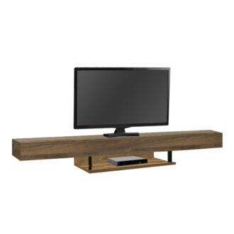 Alternative view of Έπιπλο τηλεόρασης επιτοίχιο Albares Megapap με LED χρώμα καρυδί 150x29,6x22εκ.