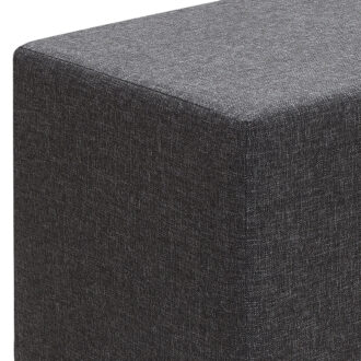 Alternative view of Σκαμπώ Linda Megapap υφασμάτινο χρώμα ανθρακί 40x40x40εκ.