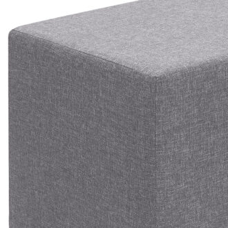 Alternative view of Σκαμπώ Linda Megapap υφασμάτινο χρώμα γκρι 40x40x40εκ.