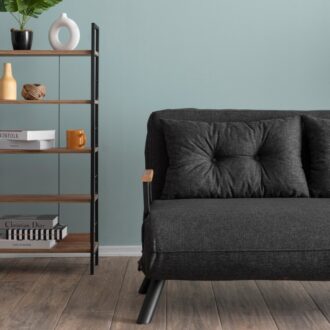 Alternative view of Καναπές - κρεβάτι Sando Megapap διθέσιος υφασμάτινος χρώμα ανθρακί 133x78x78εκ.