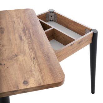 Alternative view of Τραπέζι Dolunay Megapap επεκτεινόμενο χρώμα atlantic pine - μαύρο 100x60(120x100)x79,5εκ.