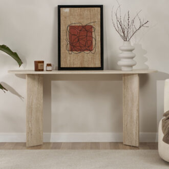 Alternative view of Κονσόλα Sira Megapap χρώμα travertine 150x35x75εκ.