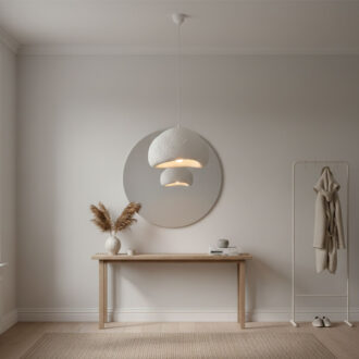 Alternative view of Φωτιστικό οροφής Nua Megapap E27 fiberglass μονόφωτο χρώμα λευκό 40x38x120εκ.