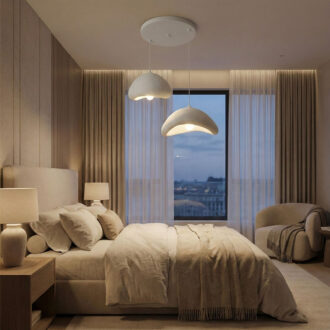 Alternative view of Φωτιστικό οροφής Luna Megapap E27 fiberglass δίφωτο χρώμα λευκό Ø70x115εκ.