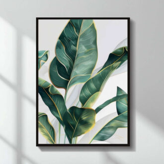 Πίνακας "Botanical Leaves" Megapap ψηφιακής εκτύπωσης 50x70εκ.