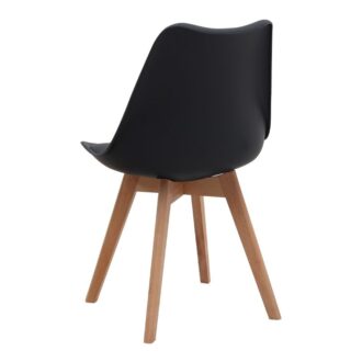 Alternative view of Σετ τραπεζαρία 5τμχ Xana - Viva Megapap χρώμα sepet oak - μαύρο Ø90x77,7εκ.