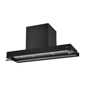 NoDripBLA90 1Απορροφητήρας Εντοιχιζόμενος AIRFORCE F300 NoDrip BL/A/90 90εκ. τύπου τζάκι, με πλήρως ανακλινόμενο κρυστάλλινο γείσο, για ΕΠΑΓΩΓΙΚΕΣ εστίες, μαύρος + διαφανές κρύσταλλο, χειρισμός με ηλεκτρονικά πλήκτρα, σύστημα κατά της συμπύκνωσης και συλλογή, υγροποιημένων υδρατμών – NoDrip, 615cm/h IEC απορροφητικότητα, φωτισμός με 2 LED.