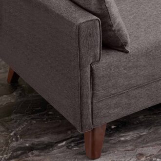 Alternative view of Καναπές Bella Megapap διθέσιος υφασμάτινος χρώμα καφέ 177x81x85εκ.