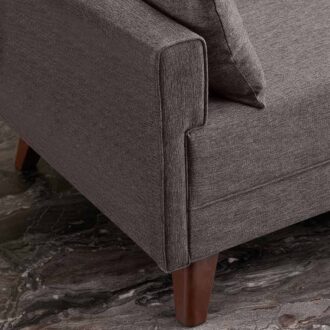 Alternative view of Καναπές Bella Megapap τριθέσιος υφασμάτινος χρώμα καφέ 208x81x85εκ.