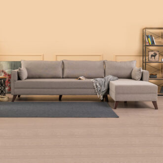 Alternative view of Γωνιακός καναπές Bella Megapap δεξιά γωνία υφασμάτινος χρώμα κρεμ 275x165x85εκ.