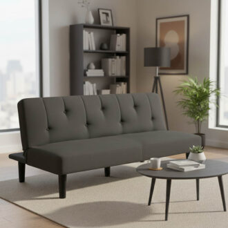 Alternative view of Καναπές-κρεβάτι Breathe pakoworld ύφασμα ανθρακί 167x77x73εκ