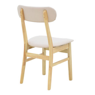 Alternative view of Καρέκλα Gaborn pakoworld σε φυσικό-μπεζ απόχρωση 47x47x81,5εκ