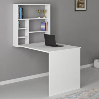 Alternative view of Γραφείο τοίχου ανοιγόμενο Ravin pakoworld λευκό 63x90x154εκ