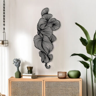 Alternative view of Διακοσμητικό τοίχου Bilem pakooworld μαύρο μεταλλικό 20x1,5x50εκ