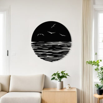 Alternative view of Διακοσμητικό τοίχου Seline pakooworld μαύρο μεταλλικό Φ40x1,5εκ