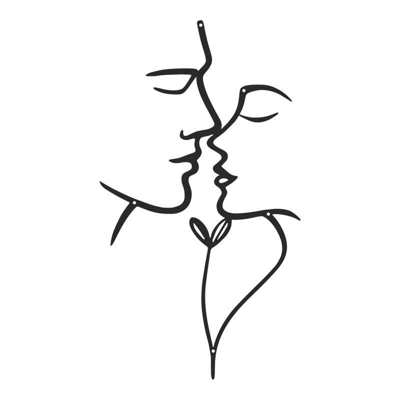 Διακοσμητικό τοίχου Lovia pakooworld μαύρο μεταλλικό 28x1,5x50εκ