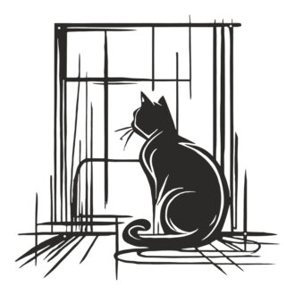 Διακοσμητικό τοίχου Caten pakooworld μαύρο μεταλλικό 50x1,5x50εκ