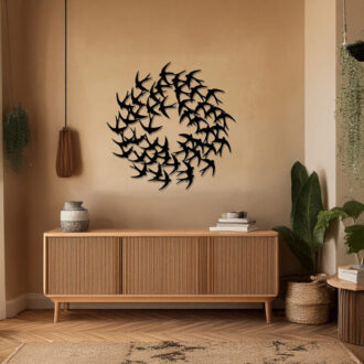 Alternative view of Διακοσμητικό τοίχου Swarm pakooworld μαύρο μεταλλικό Φ50x1,5εκ