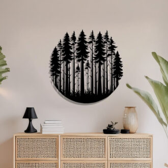 Alternative view of Διακοσμητικό τοίχου Foren pakooworld μαύρο μεταλλικό Φ50x1,5εκ