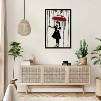 Alternative view of Διακοσμητικό τοίχου Raino pakooworld μαύρο μεταλλικό 35x1,5x50εκ