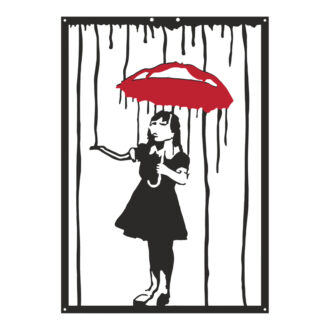 Διακοσμητικό τοίχου Raino pakooworld μαύρο μεταλλικό 35x1,5x50εκ