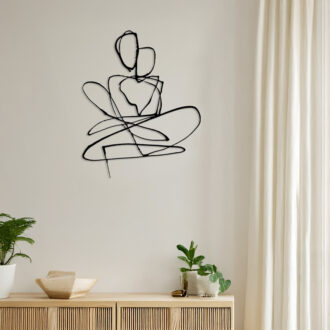 Alternative view of Διακοσμητικό τοίχου Emensa pakooworld μαύρο μεταλλικό 40x1,5x50εκ