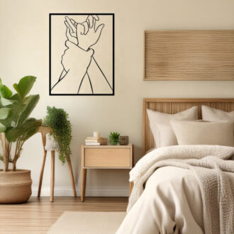 Alternative view of Διακοσμητικό τοίχου Handia pakooworld μαύρο μεταλλικό 40x1,5x50εκ