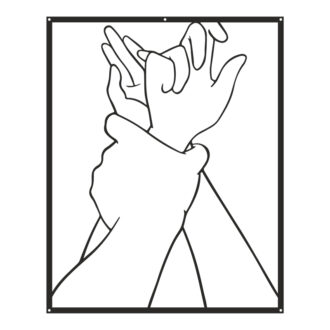 Διακοσμητικό τοίχου Handia pakooworld μαύρο μεταλλικό 40x1,5x50εκ