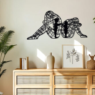 Alternative view of Διακοσμητικό τοίχου Innero pakooworld μαύρο μεταλλικό 50x1,5x25εκ