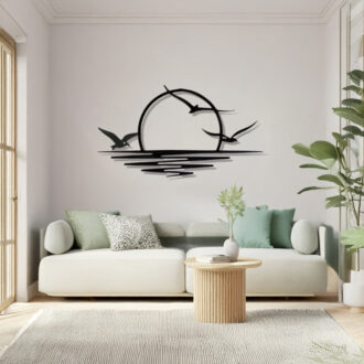 Alternative view of Διακοσμητικό τοίχου Kenfio pakooworld μαύρο μεταλλικό 60x1,5x40εκ