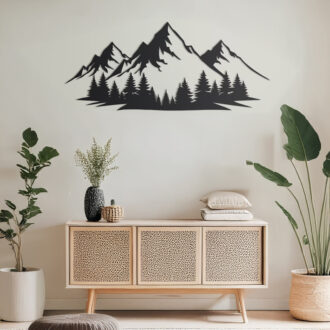 Alternative view of Διακοσμητικό τοίχου Onfia pakooworld μαύρο μεταλλικό 70x1,5x30εκ