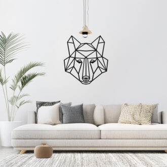 Alternative view of Διακοσμητικό τοίχου Wolfo pakooworld μαύρο μεταλλικό 40x1,5x40εκ