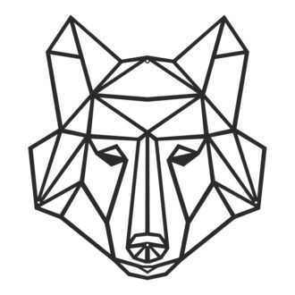 Διακοσμητικό τοίχου Wolfo pakooworld μαύρο μεταλλικό 40x1,5x40εκ