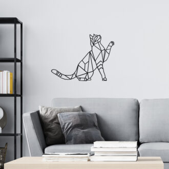 Alternative view of Διακοσμητικό τοίχου Cathy pakooworld μαύρο μεταλλικό 40x1,5x40εκ