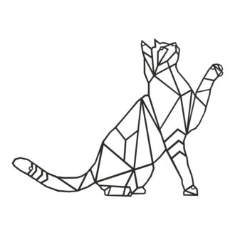 Διακοσμητικό τοίχου Cathy pakooworld μαύρο μεταλλικό 40x1,5x40εκ