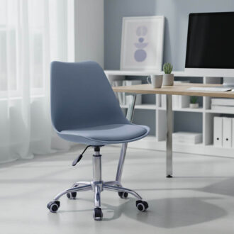 Alternative view of Καρέκλα γραφείου εργασίας Gaston II pakoworld pp-pu σε απόχρωση ανοιχτό μπλε 48x57x77-90εκ