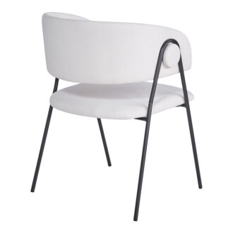 Alternative view of Πολυθρόνα Rachele I pakoworld μπεζ ύφασμα-πόδι μαύρο μέταλλο 52x65x79εκ