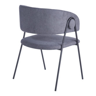 Alternative view of Πολυθρόνα Rachele I pakoworld ανθρακί ύφασμα-πόδι μαύρο μέταλλο 52x65x79εκ