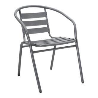 Alternative view of Tραπεζαρία Watson-Tade pakoworld σετ 3τεμ μέταλλο ανθρακί-γυαλί Φ60x70εκ