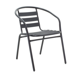 Alternative view of Τραπεζαρία Vergo-Tade pakoworld 3τεμ μαύρο μέταλλο Φ60x70εκ