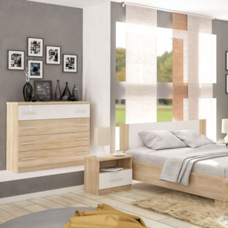 Alternative view of Κομοδίνο Geneva pakoworld φυσικό-λευκό 50x37x45.5εκ