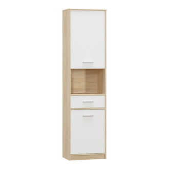 Στήλη Letto pakoworld σε oak - λευκό ματ απόχρωση 50,2x34,3x195εκ