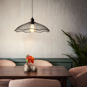 Alternative view of Φωτιστικό οροφής μονόφωτο Galt pakoworld Ε27 μαύρο Φ34x15.5εκ