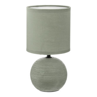 Επιτραπέζιο φωτιστικό PWL-1210 pakoworld Ε14 60W κεραμικό χακί Φ13x25εκ