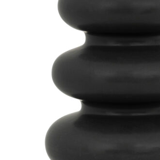 Alternative view of Βάζο Zerve pakoworld κεραμικό σε μαύρη απόχρωση Φ15.2x25εκ